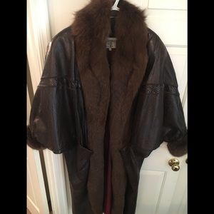 Brown mink coat